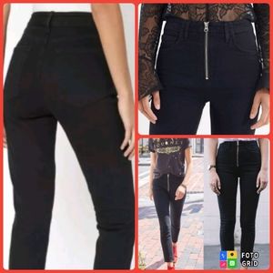 Agolde Nico Exposed Zipper Skinny Jeans